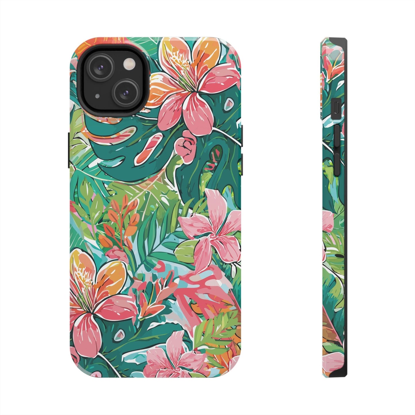Tropical Brights Floral iPhone 16 Phone Cases • Designed to fit most iPhone and Samsung Models Phone Case Printify iPhone 14 Plus