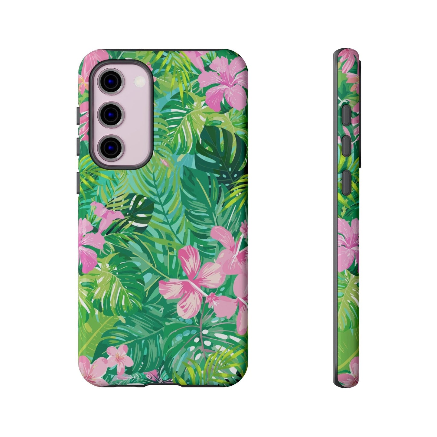 Tropical Pink Phone Case • Designed to Fit Most iPhone, Samsung and Google Models Phone Case Printify Samsung Galaxy S23 Plus Glossy