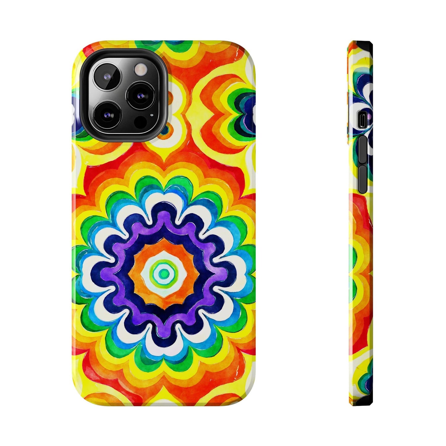 Vibrant Mandala Phone Case • Designed to Fit Most iPhone and Samsung Models Phone Case Printify iPhone 12 Pro Max
