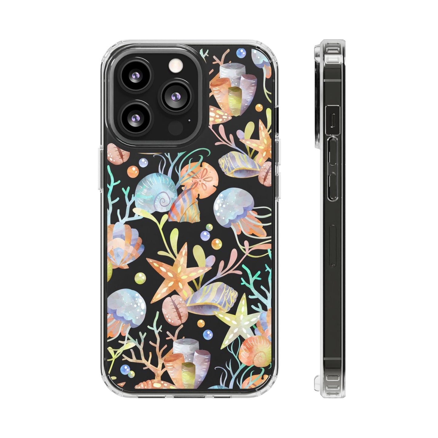 Seashell Phone Case, Beach Phone Case, Clear Phone Cases, Ocean Inspired Style, Beachy Summer Vibes iPhone 11-14 And Samsung Galaxy Cases Phone Case Printify iPhone 13 Pro Without gift packaging