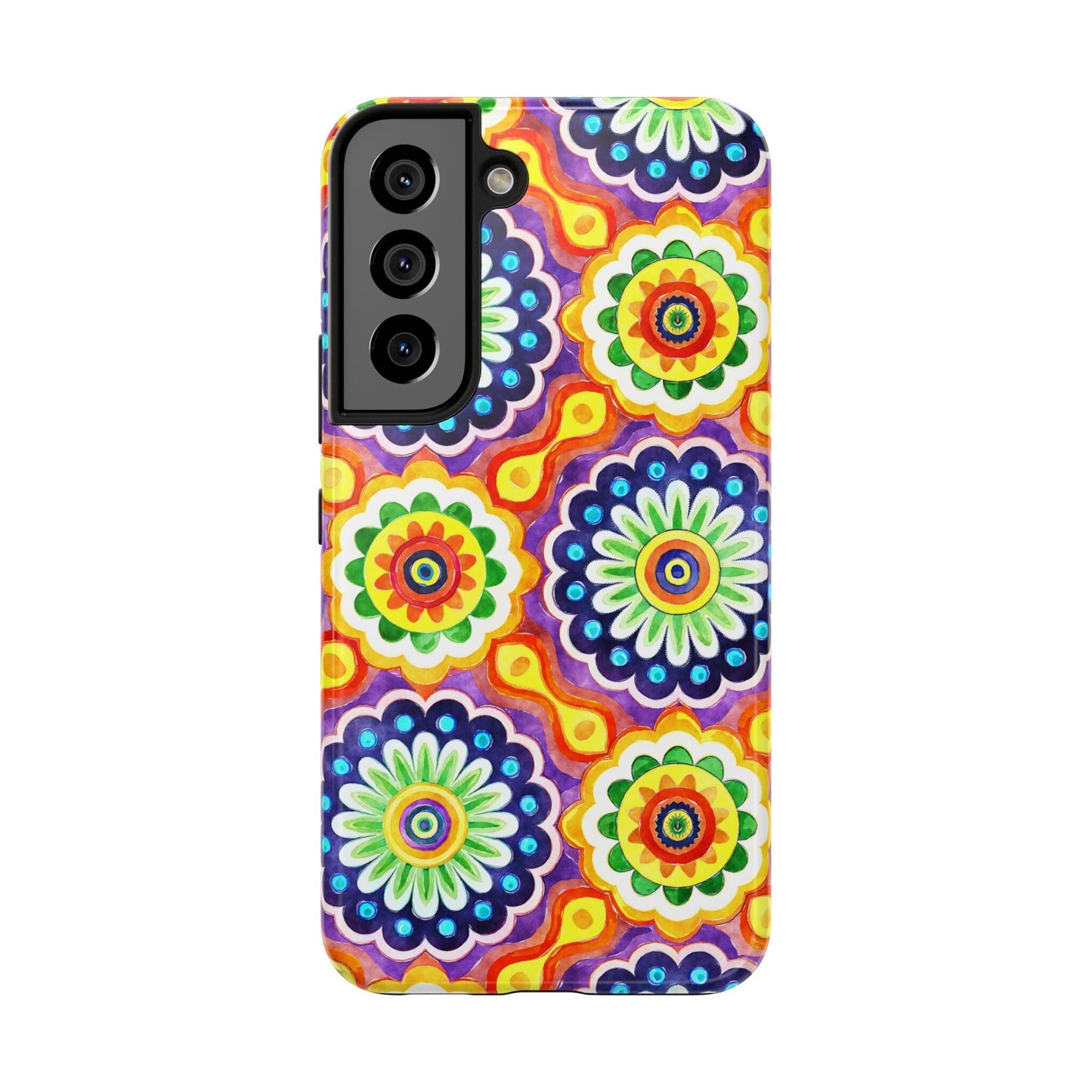 Rainbow Mandala Phone Case • Designed to Fit Most iPhone and Samsung Models Phone Case Printify Samsung Galaxy S22