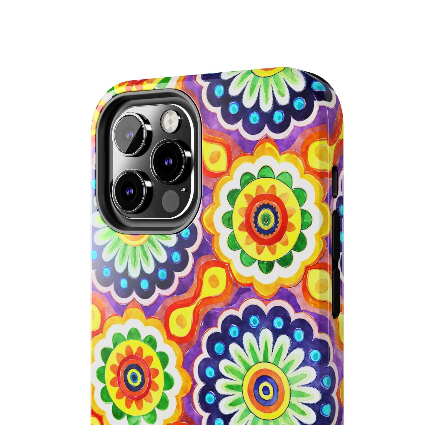 Rainbow Mandala Phone Case • Designed to Fit Most iPhone and Samsung Models Phone Case Printify