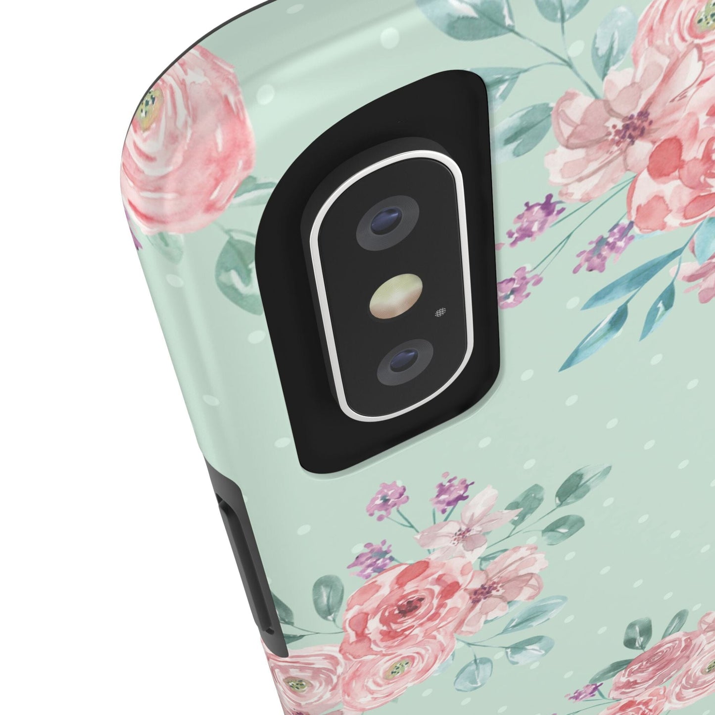 Green Floral Phone Case, Summer Flower Phonecases, Coquette Aesthetic iPhone Case for 15 14 13 12 Cell Phone Covers Phone Case Printify