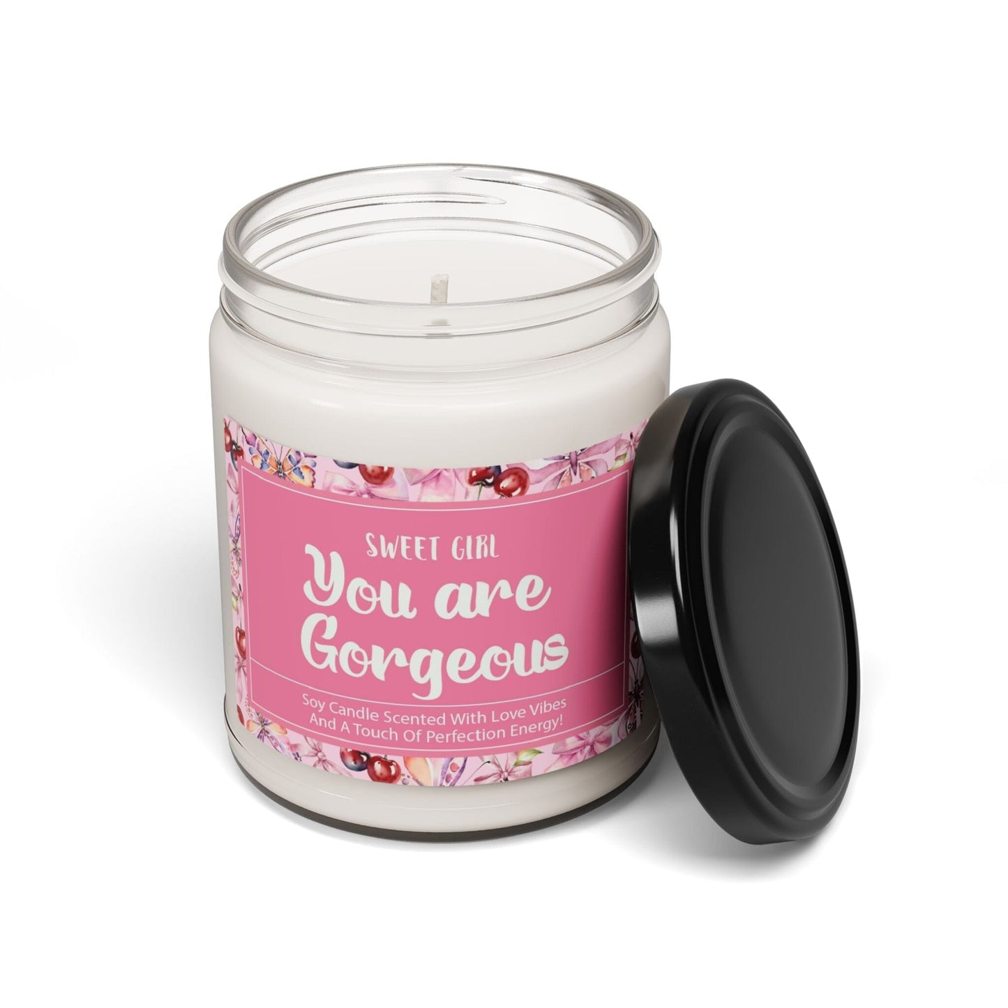 You Are Gorgeous Coquette Candle ~ Inspirational Sayings Soy Candle Gifts for Best Friend Home Decor Printify Clean Cotton 9oz