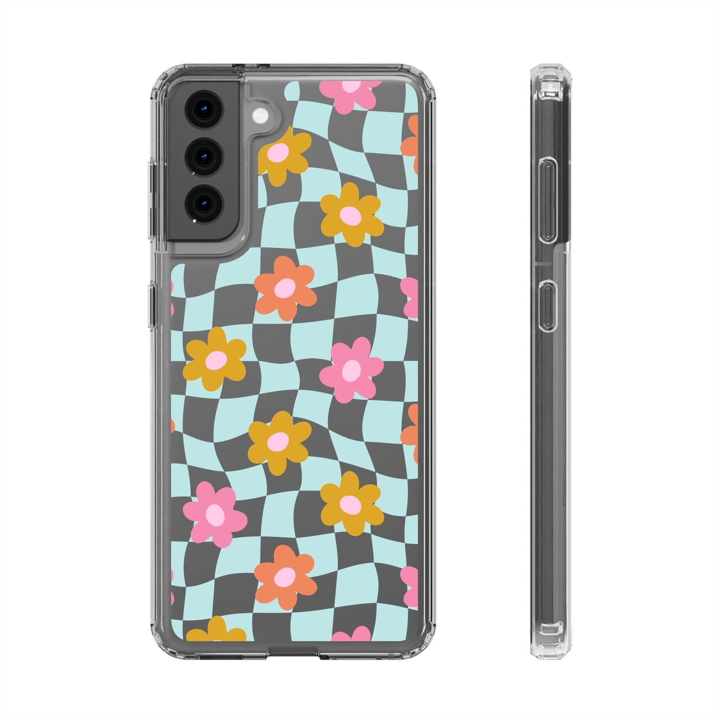 Cute Coconut Girl iPhone Cases • Colorful Floral Clear Phone Case Designed to fit Most iPhone and Samsung Models Phone Case Printify Samsung Galaxy S21 Without gift packaging