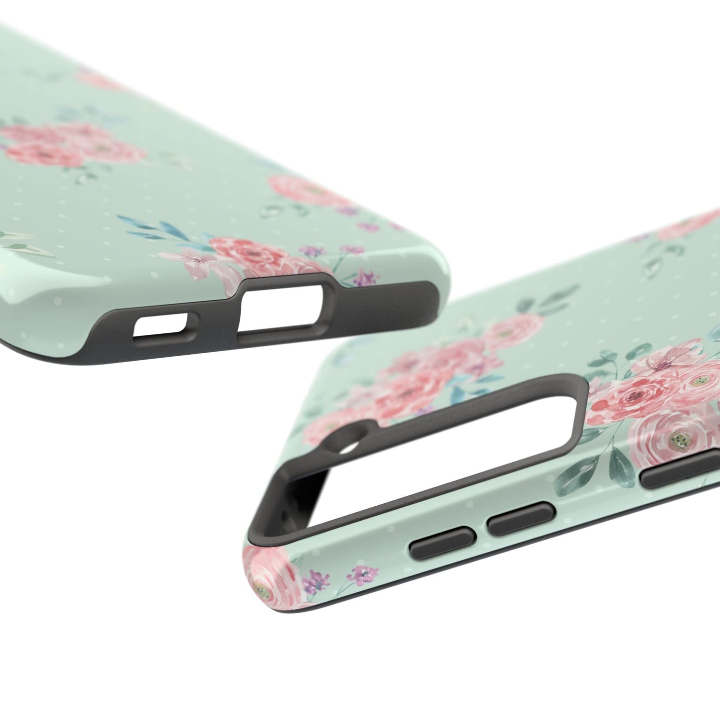 Green Floral Phone Case, Summer Flower Phonecases, Coquette Aesthetic iPhone Case for 15 14 13 12 Cell Phone Covers Phone Case Printify