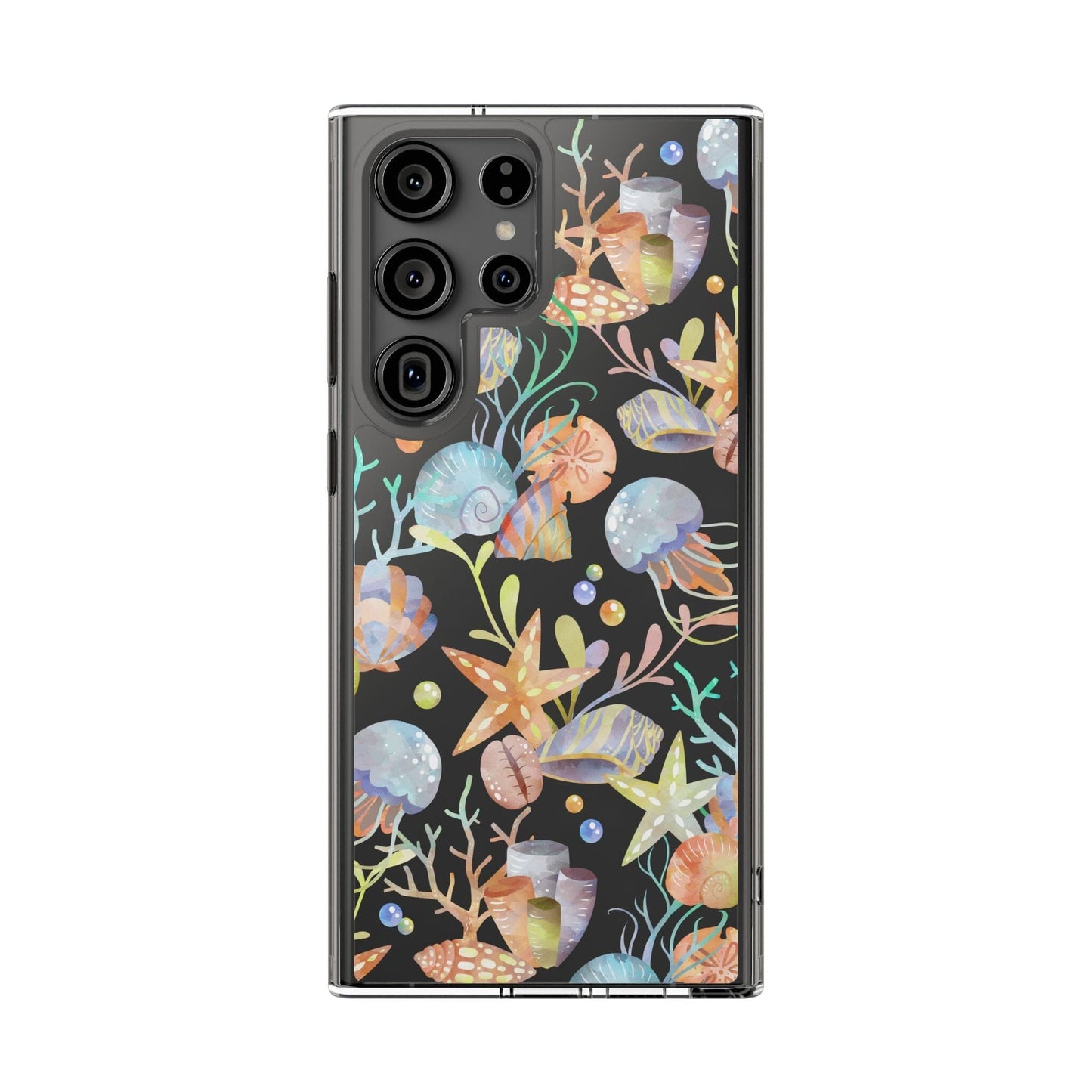 Seashell Phone Case, Beach Phone Case, Clear Phone Cases, Ocean Inspired Style, Beachy Summer Vibes iPhone 11-14 And Samsung Galaxy Cases Phone Case Printify Samsung Galaxy S23 Ultra Without gift packaging