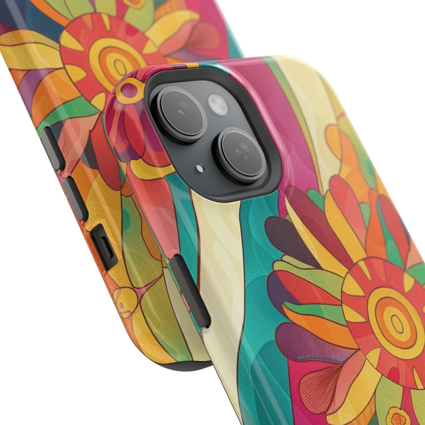 Retro Hippie Impact-Resistant Cases • 70s Daisy Flower Phone Cases Designed to fit Most iPhone and Samsung Phones Phone Case Printify