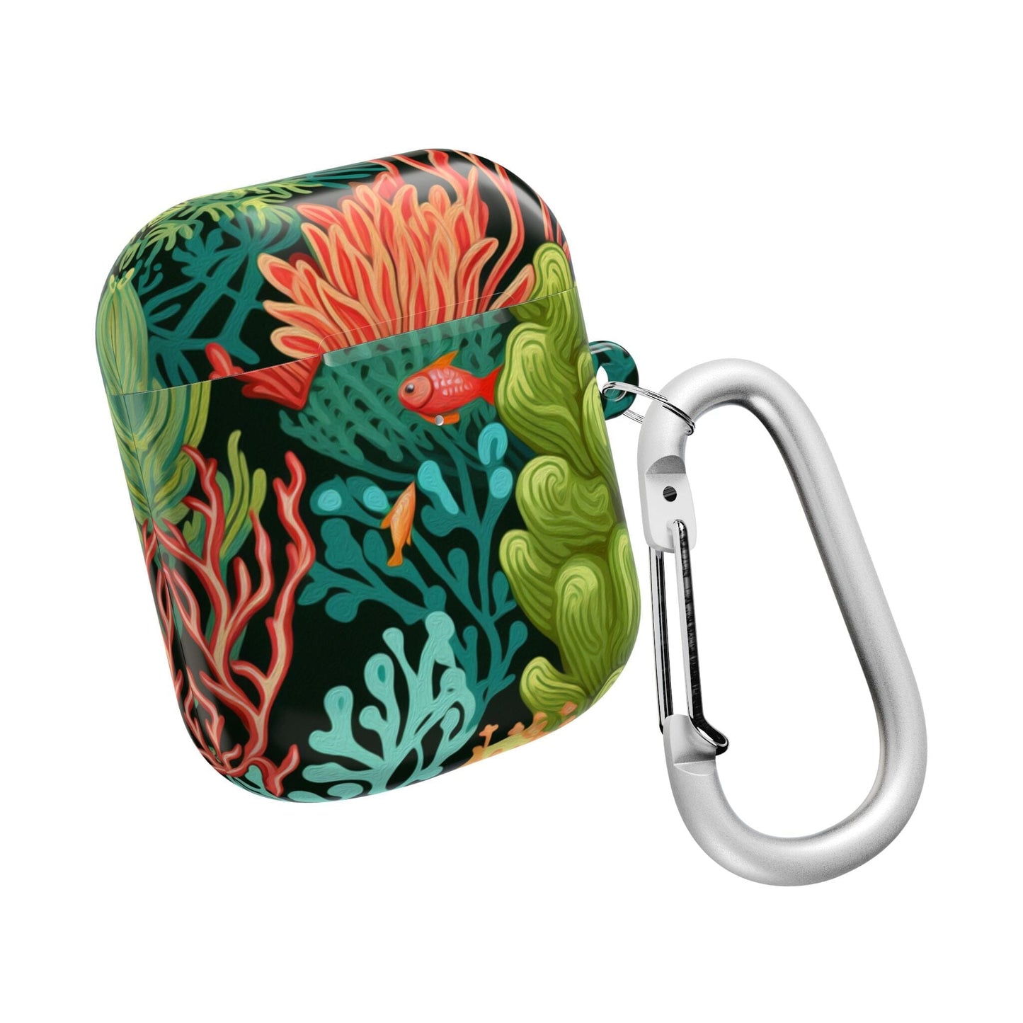 Coral Reef AirPods Case, Ocean Inspired Ear Bud Cover • Cute Phone Accessories Accessories Printify AirPods Gen 1 White Glossy