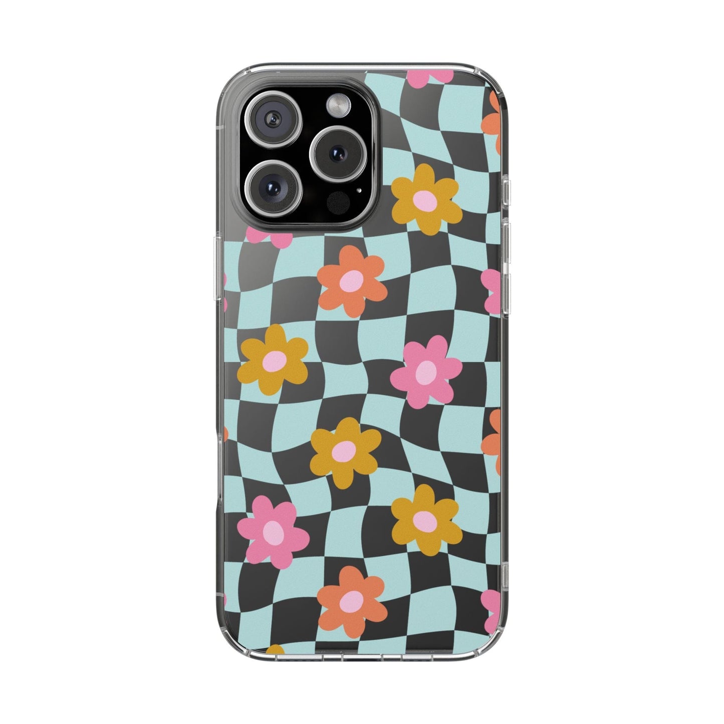 Cute Coconut Girl iPhone Cases • Colorful Floral Clear Phone Case Designed to fit Most iPhone and Samsung Models Phone Case Printify iPhone 16 Pro Max Without gift packaging