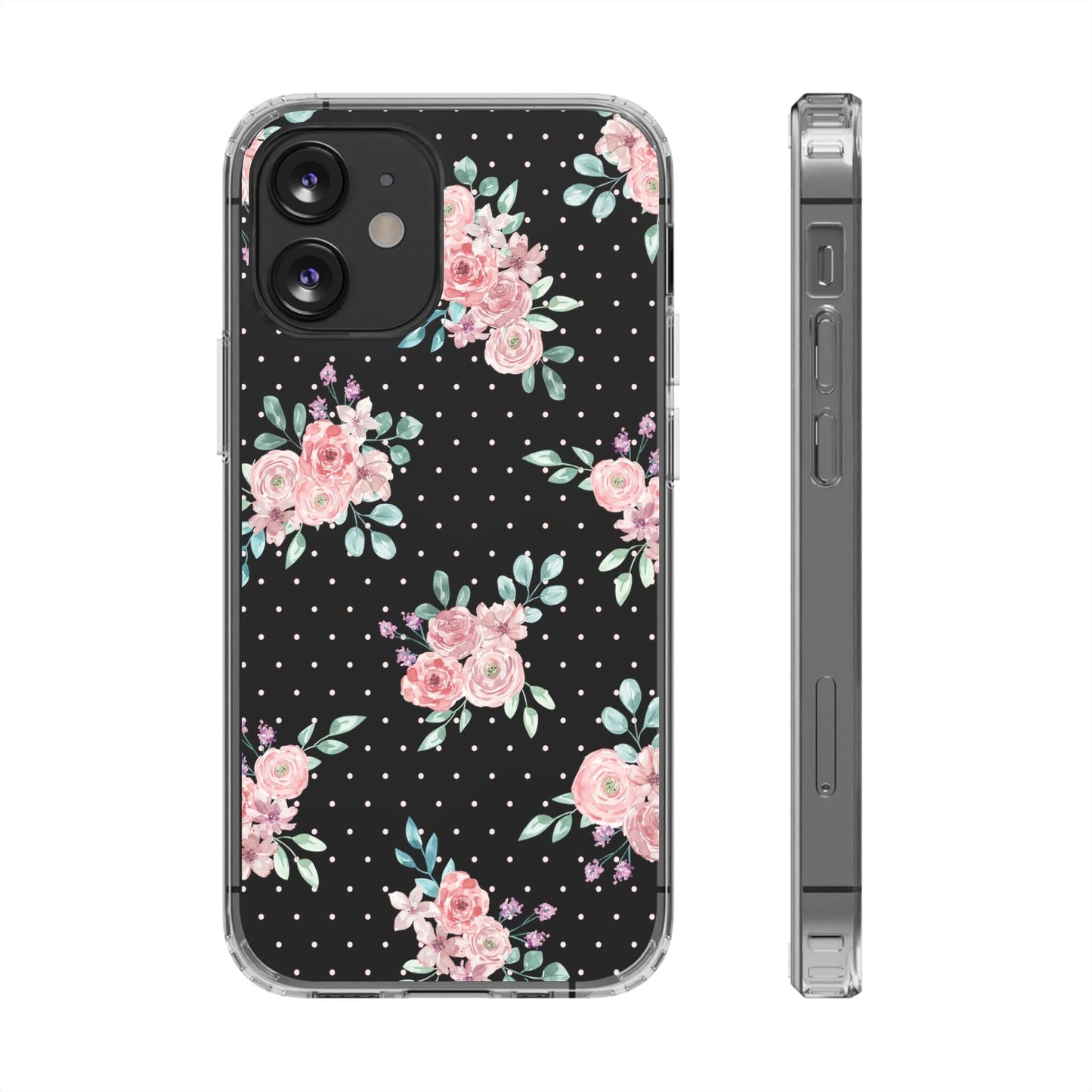 Grandma Core Aesthetic Clear Floral Phone Case • Designed to fit most iPhone and Samsung Phones Phone Case Printify iPhone 12 Mini Without gift packaging