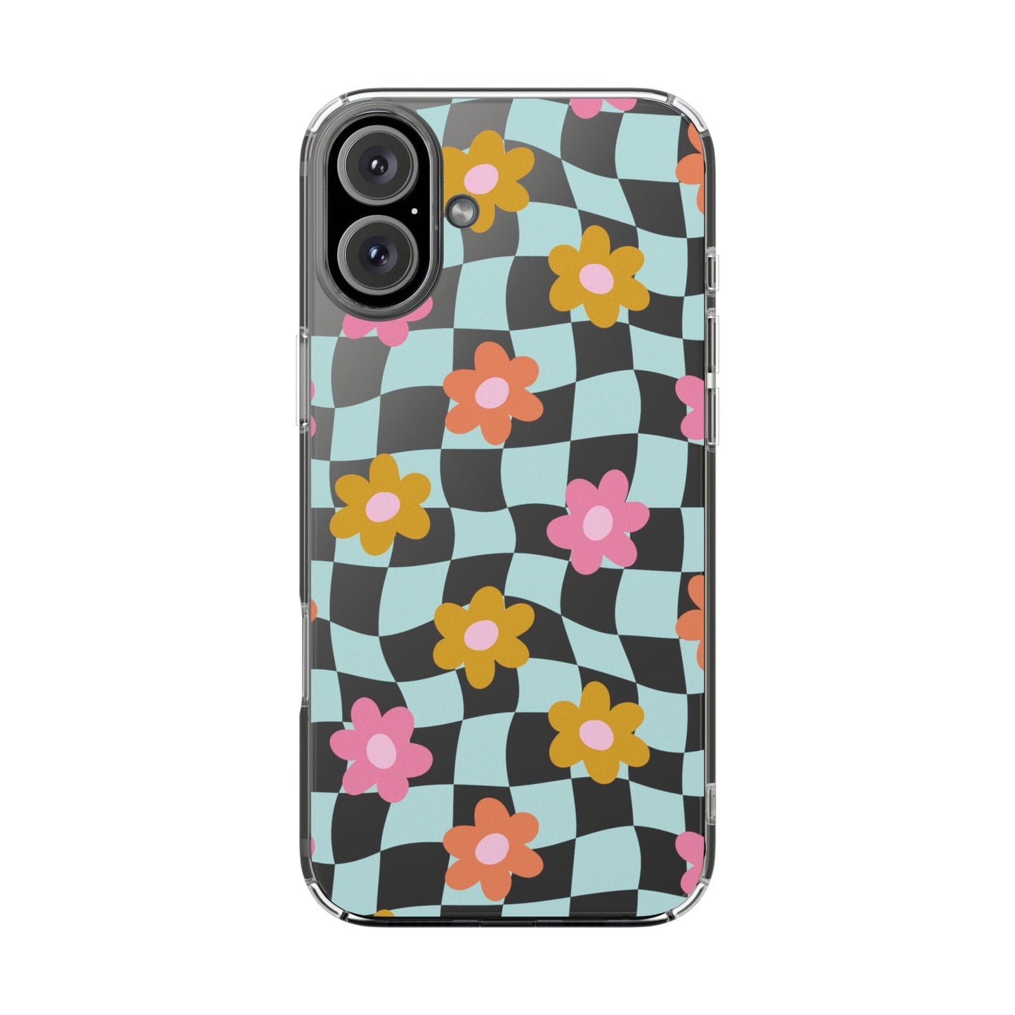 Cute Coconut Girl iPhone Cases • Colorful Floral Clear Phone Case Designed to fit Most iPhone and Samsung Models Phone Case Printify iPhone 16 Plus Without gift packaging