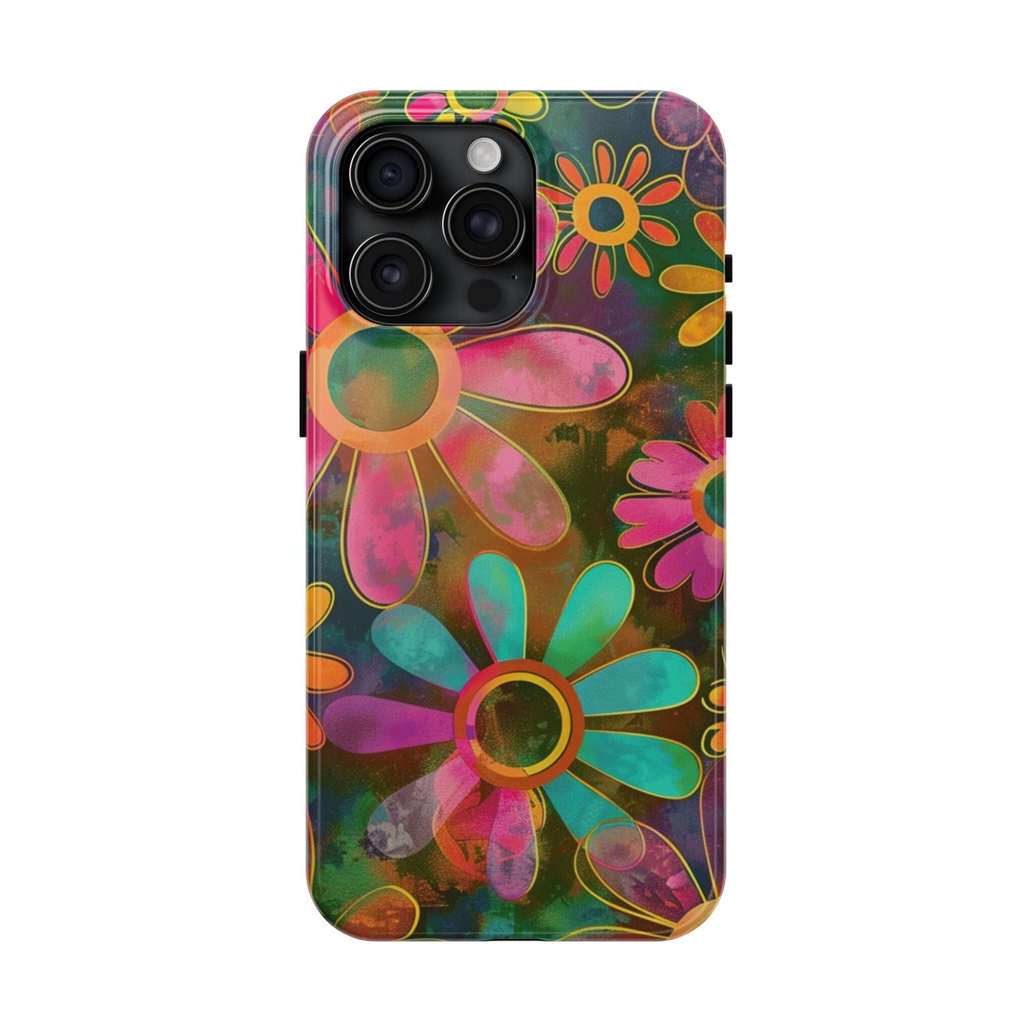 70s Retro Daisy Phone Case • Impact Resistant Cases Designed to fit Most iPhone and Samsung Phones Phone Case Printify iPhone 15 Pro Max
