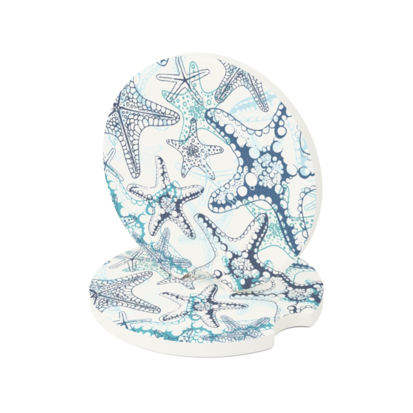 Starfish Car Coasters, Summer Car Decor • Cute Car Accessories, Ocean Inspired Style Home Decor Printify
