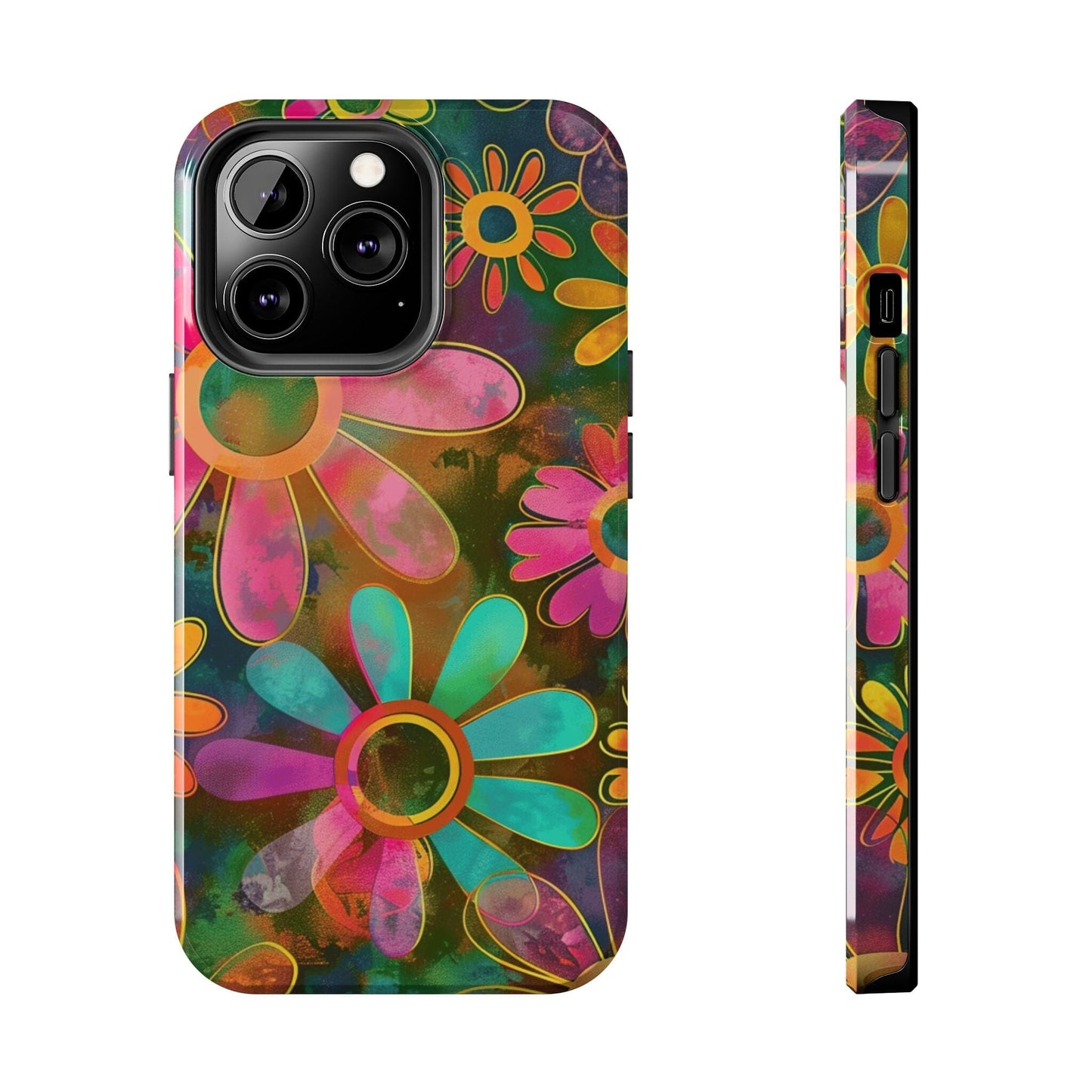 70s Retro Daisy Phone Case • Impact Resistant Cases Designed to fit Most iPhone and Samsung Phones Phone Case Printify iPhone 13 Pro