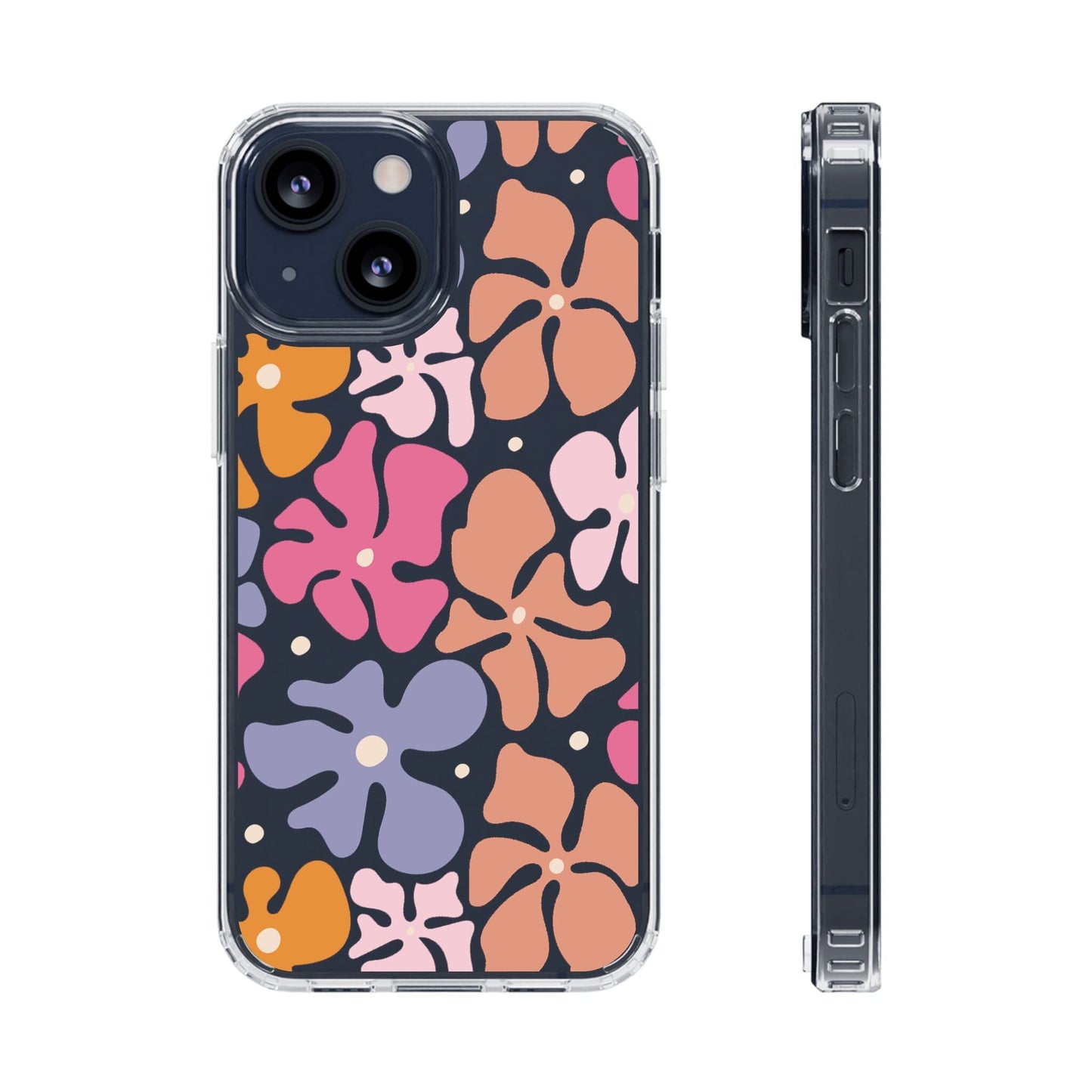 Coconut Girl Clear Phone Cases • Hibiscus Flower Phone Cases fit most iPhone and Samsung Phones Phone Case Printify iPhone 13 Mini Without gift packaging