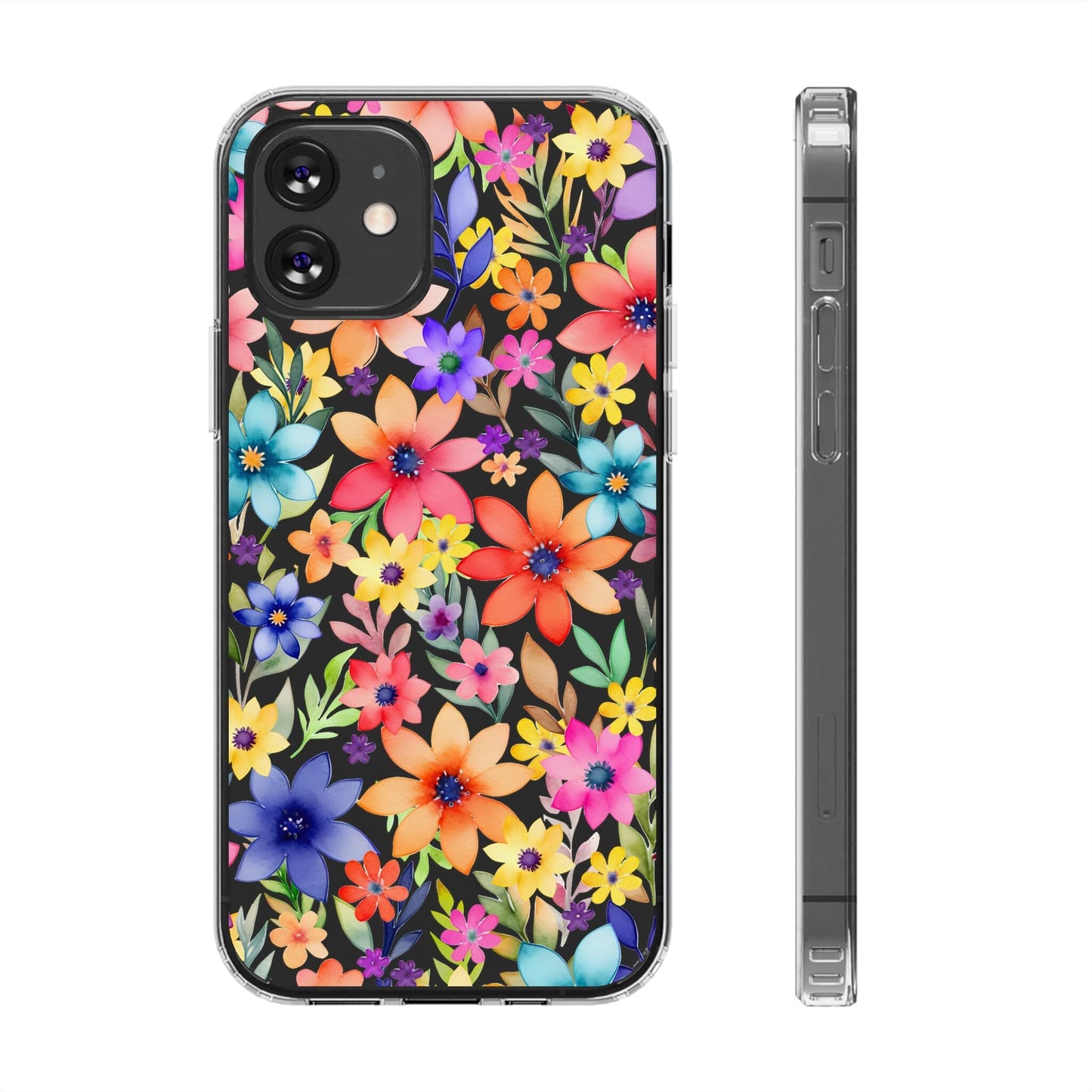iPhone 16 Pro Case, Clear Phone Case, Flower Phone Case s24 Ultra Case, Cute Phonecase, Coquette Phone Case Phone Case Printify iPhone 12 Without gift packaging