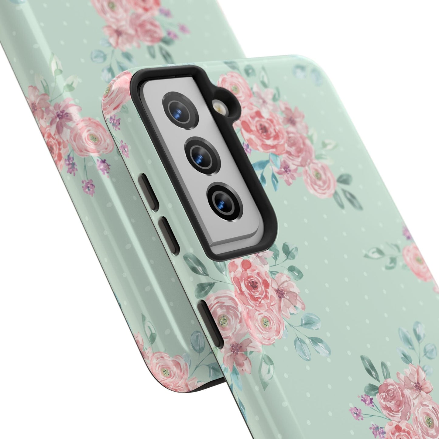 Green Floral Phone Case, Summer Flower Phonecases, Coquette Aesthetic iPhone Case for 15 14 13 12 Cell Phone Covers Phone Case Printify