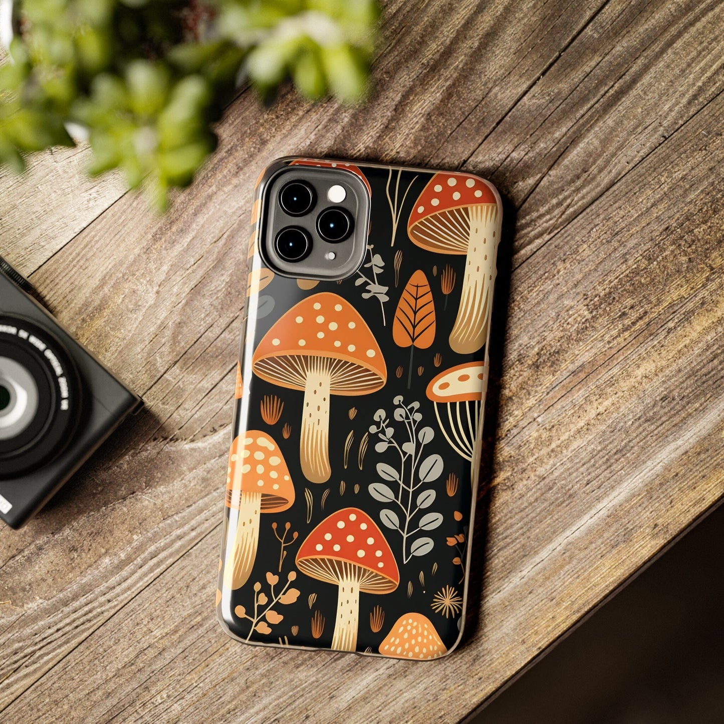 Retro Mushroom Collage Phone Case, Cottagecore Boho Aesthetic, iPhone 15 14 13 12 11 Pro Max 8 Plus X, Samsung Galaxy S23 S22 S20 Ultra Phone Case Printify