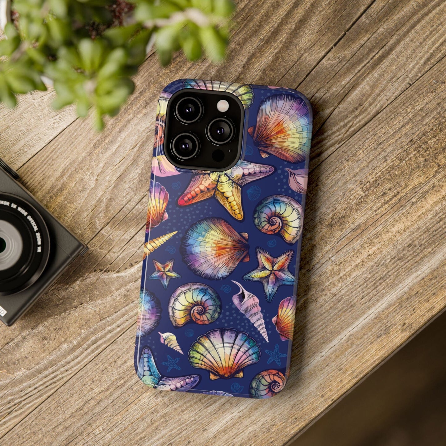 Rainbow Seashell Phone Case • Designed to fit most iPhone and Samsung Phones Phone Case Printify