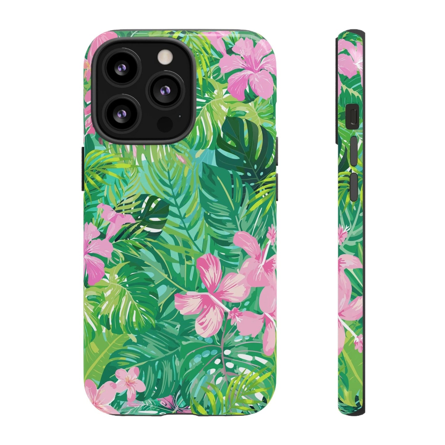 Tropical Pink Phone Case • Designed to Fit Most iPhone, Samsung and Google Models Phone Case Printify iPhone 13 Pro Glossy
