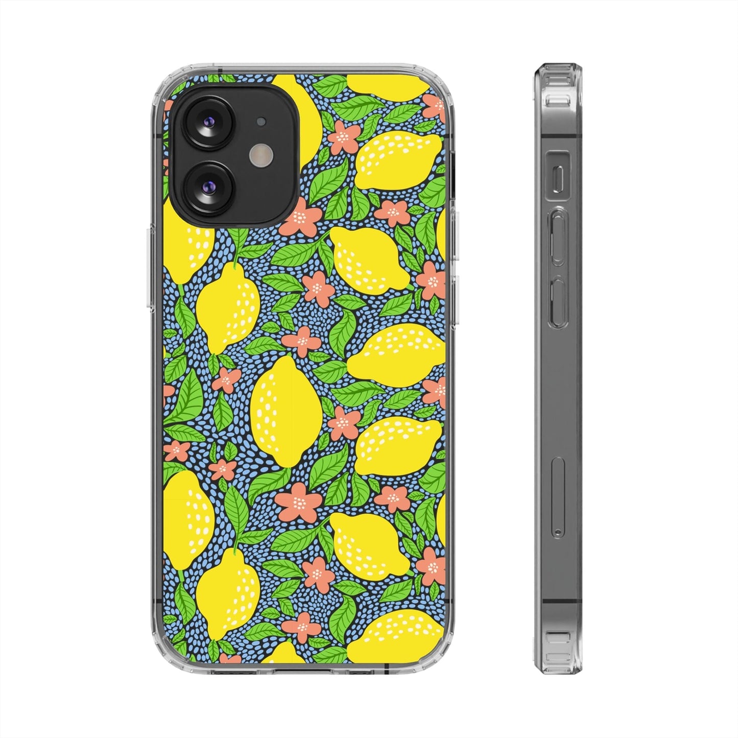 Clear iPhone 16 Pro Phone Case, Lemon Citron Coquette Phonecase • Designed to fit Most iPhone and Samsung Models Phone Case Printify iPhone 12 Mini Without gift packaging