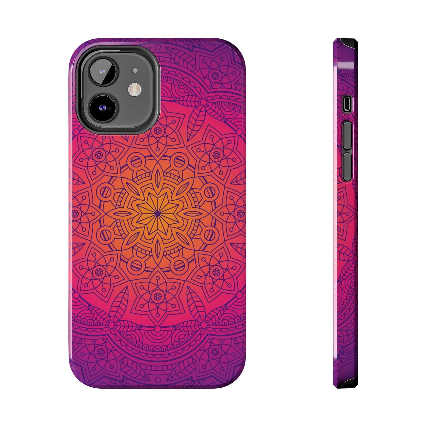 Pink Mandala iPhone Case • Designed to Fit Most iPhone and Samsung Models Phone Case Printify iPhone 12