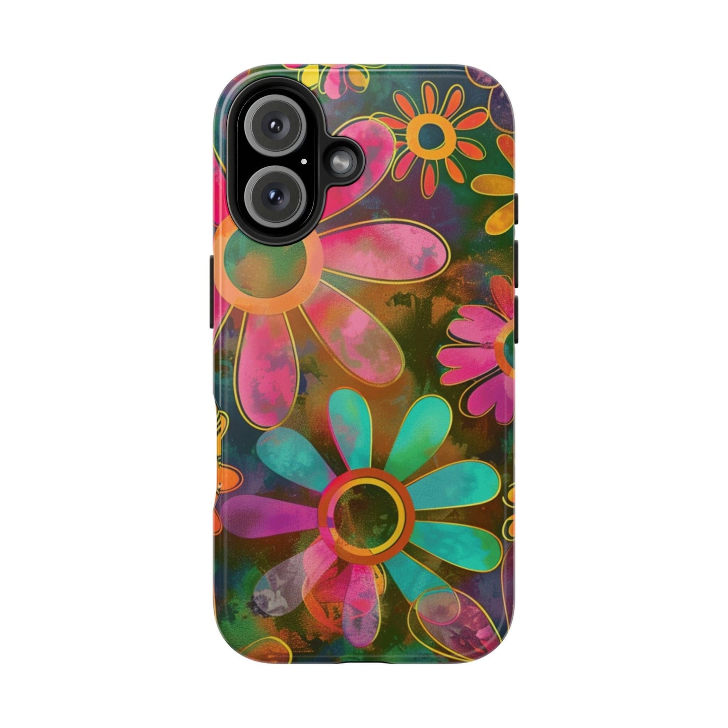 70s Retro Daisy Phone Case • Impact Resistant Cases Designed to fit Most iPhone and Samsung Phones Phone Case Printify iPhone 16