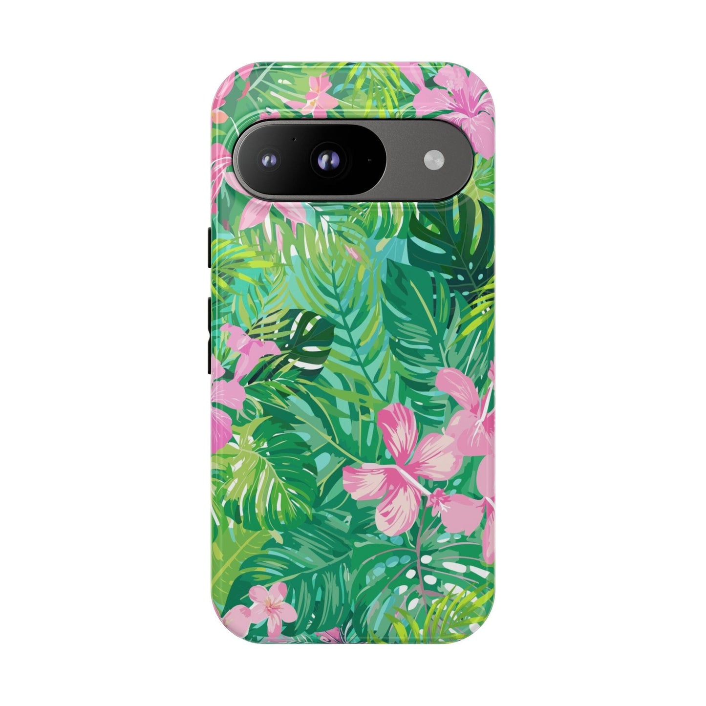 Tropical Pink Phone Case • Designed to Fit Most iPhone, Samsung and Google Models Phone Case Printify Google Pixel 9 Glossy
