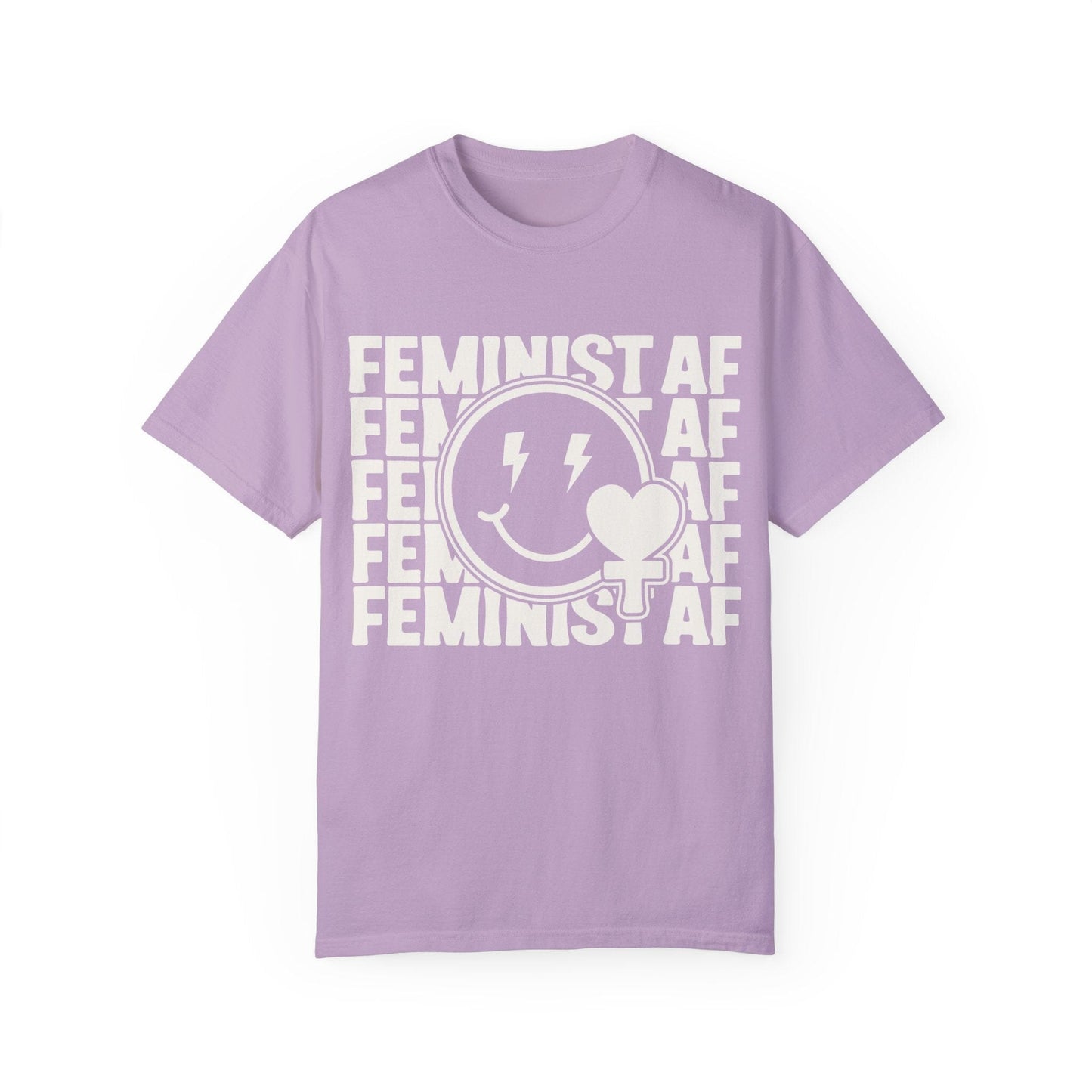 Feminist Shirt, Feminist AF Social Justice Shirts T-Shirt Printify Orchid S
