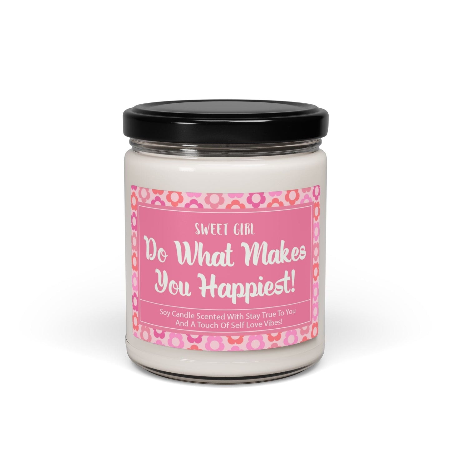 Do What Makes You Happy Inspiration Candle ~ Pink Y2k Room Decor, Coquette Candle Teenage Girl Gifts Home Decor Printify