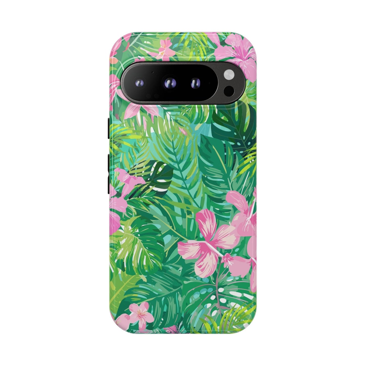 Tropical Pink Phone Case • Designed to Fit Most iPhone, Samsung and Google Models Phone Case Printify Google Pixel 9 Pro Glossy
