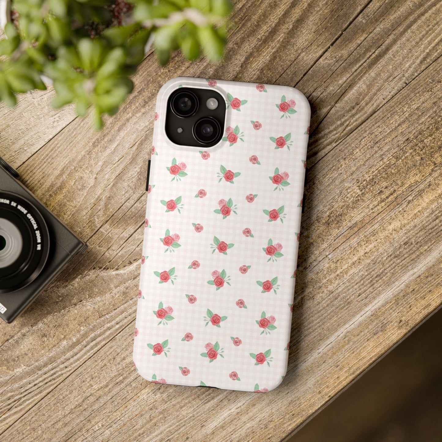 Coquette Rosebud Tough Phone Case, Vintage Grandma Core Phone Cases Compatible with most iPhone and Samsung Models Phone Case Printify