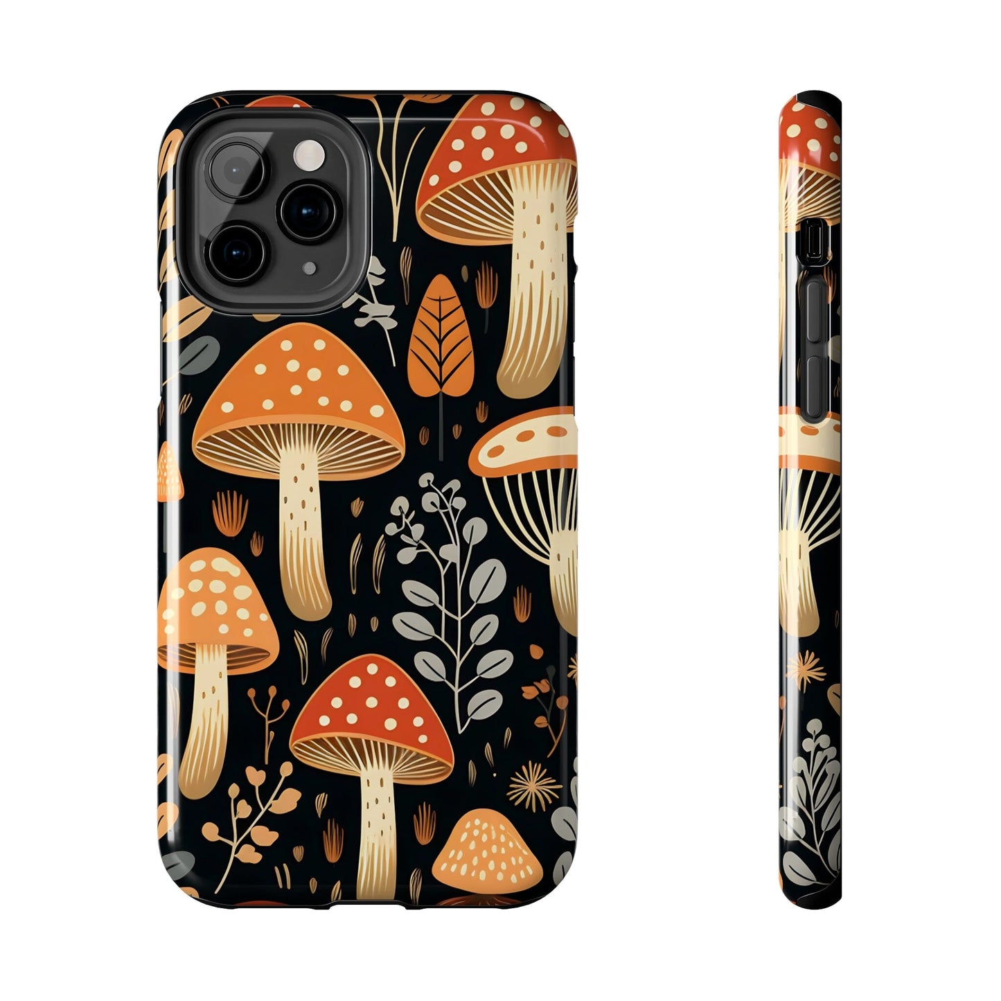 Retro Mushroom Collage Phone Case, Cottagecore Boho Aesthetic, iPhone 15 14 13 12 11 Pro Max 8 Plus X, Samsung Galaxy S23 S22 S20 Ultra Phone Case Printify iPhone 11 Pro
