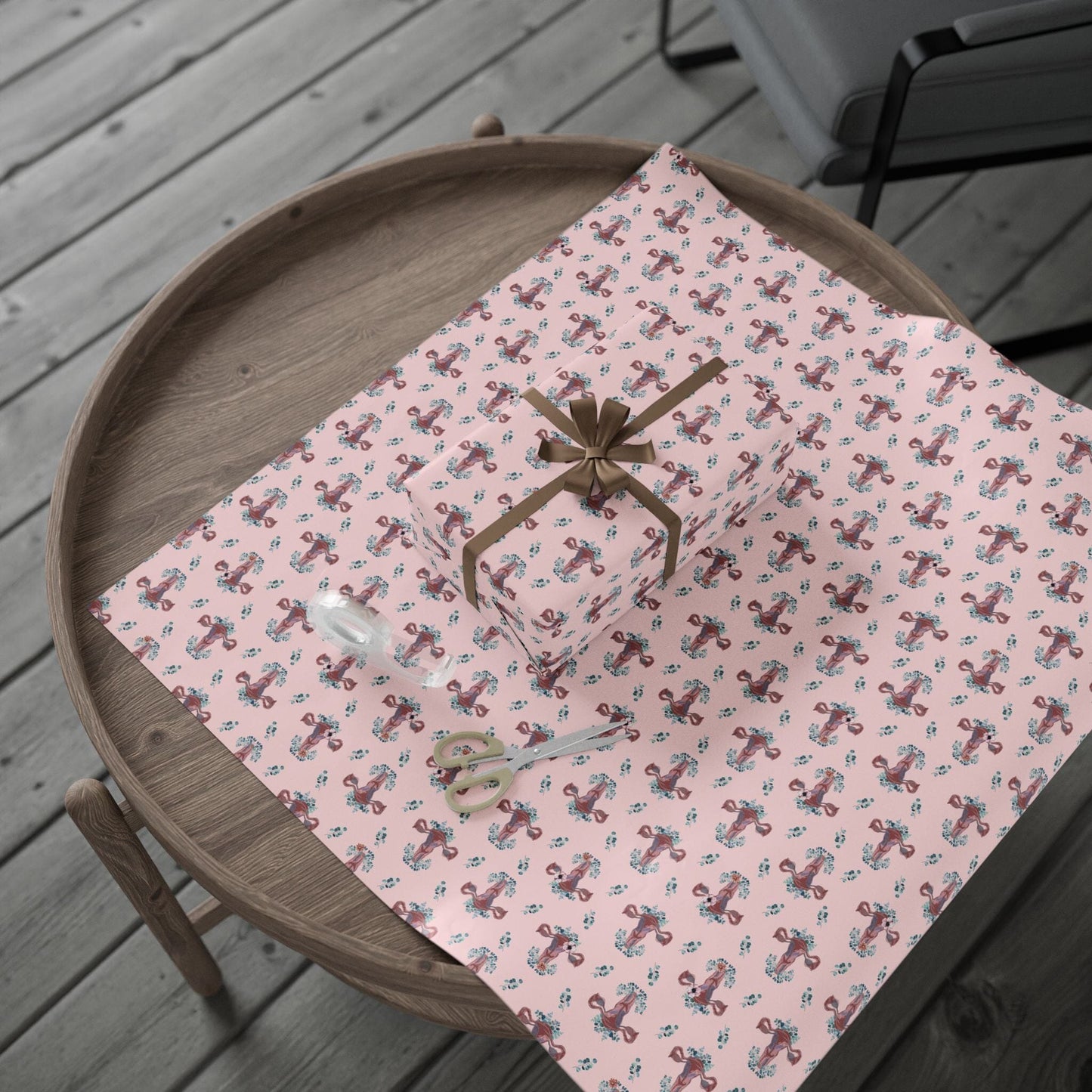 Uterus Wrapping Paper, Feminist Wrapping Paper, Girl Strong Holiday Paper Home Decor Printify