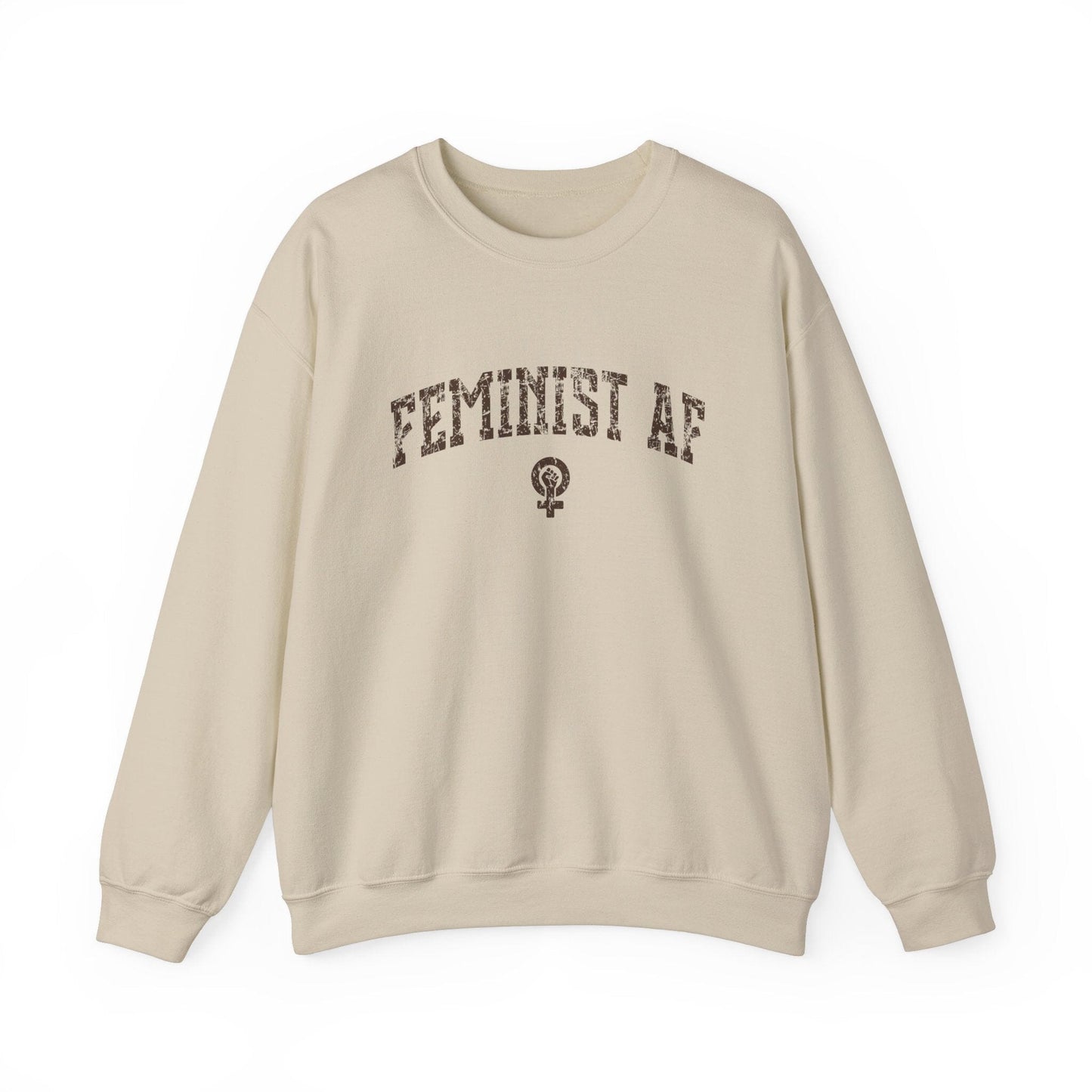 Feminist AF Sweatshirt, Womens Rights Shirts Female Empowerment Crewneck Sweatshirt Printify