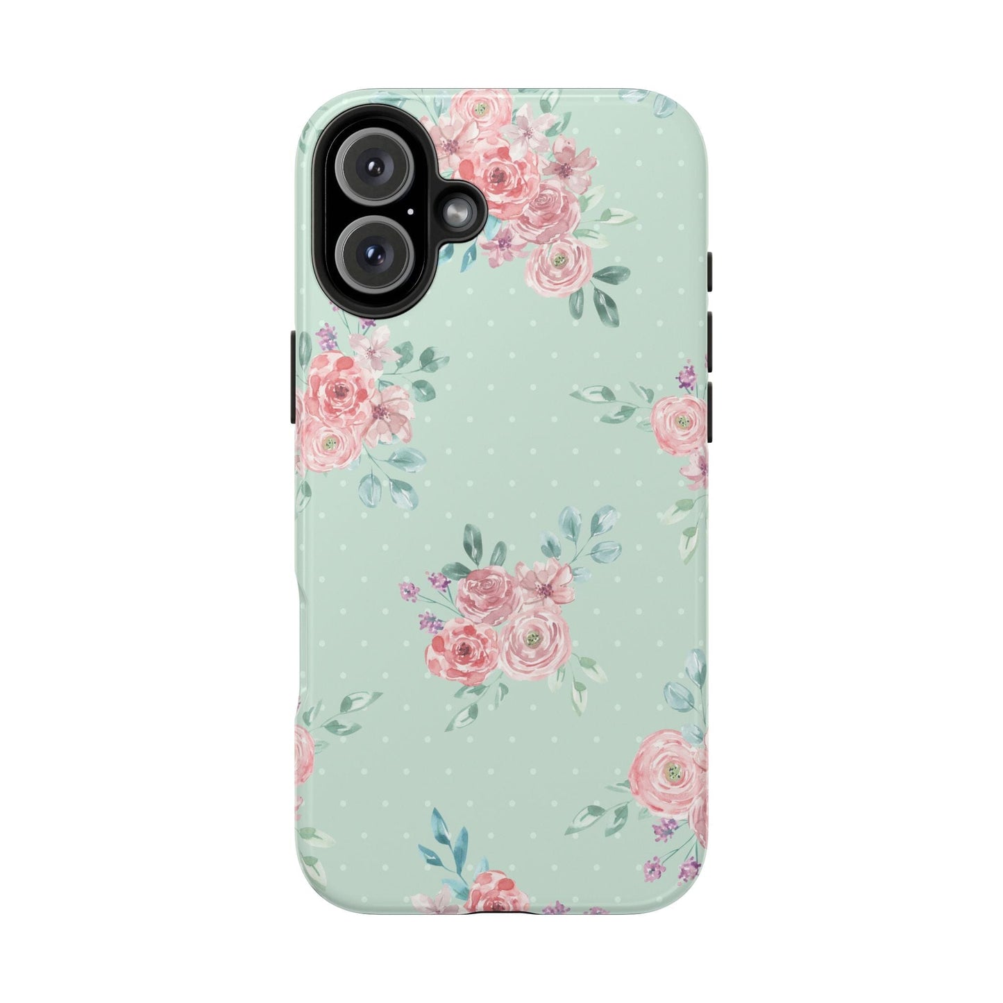 Green Floral Phone Case, Summer Flower Phonecases, Coquette Aesthetic iPhone Case for 15 14 13 12 Cell Phone Covers Phone Case Printify iPhone 16 Plus