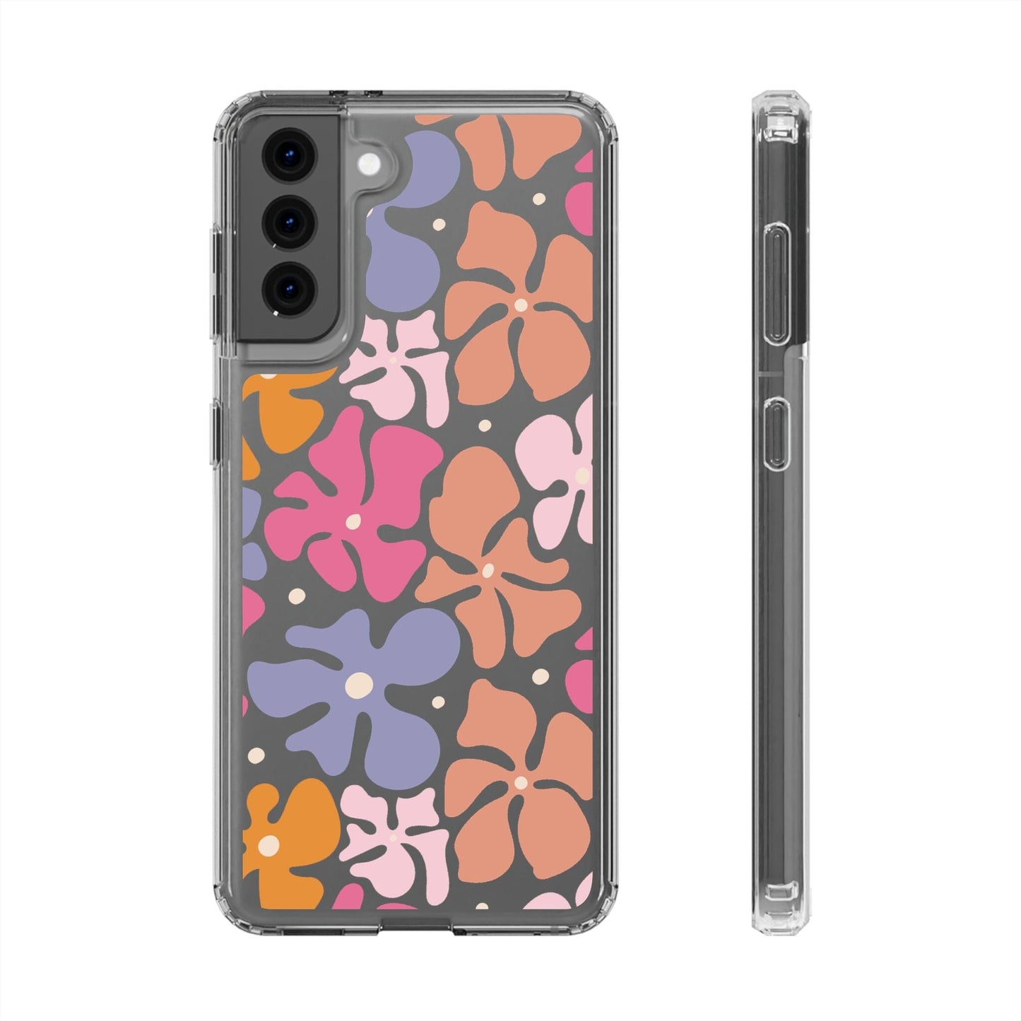 Coconut Girl Clear Phone Cases • Hibiscus Flower Phone Cases fit most iPhone and Samsung Phones Phone Case Printify Samsung Galaxy S21 Without gift packaging