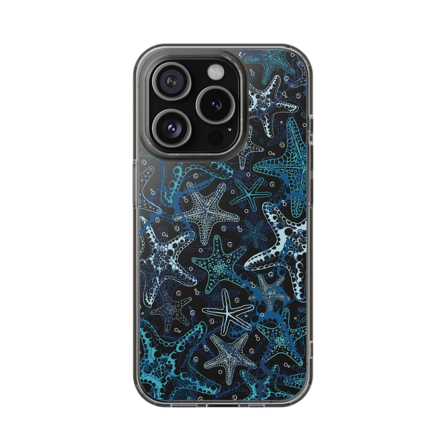 Starfish Clear Phone Cases, Summer Ocean Inspired Phone Cases Compatible with most iPhone and Samsung Models Phone Case Printify iPhone 15 Pro