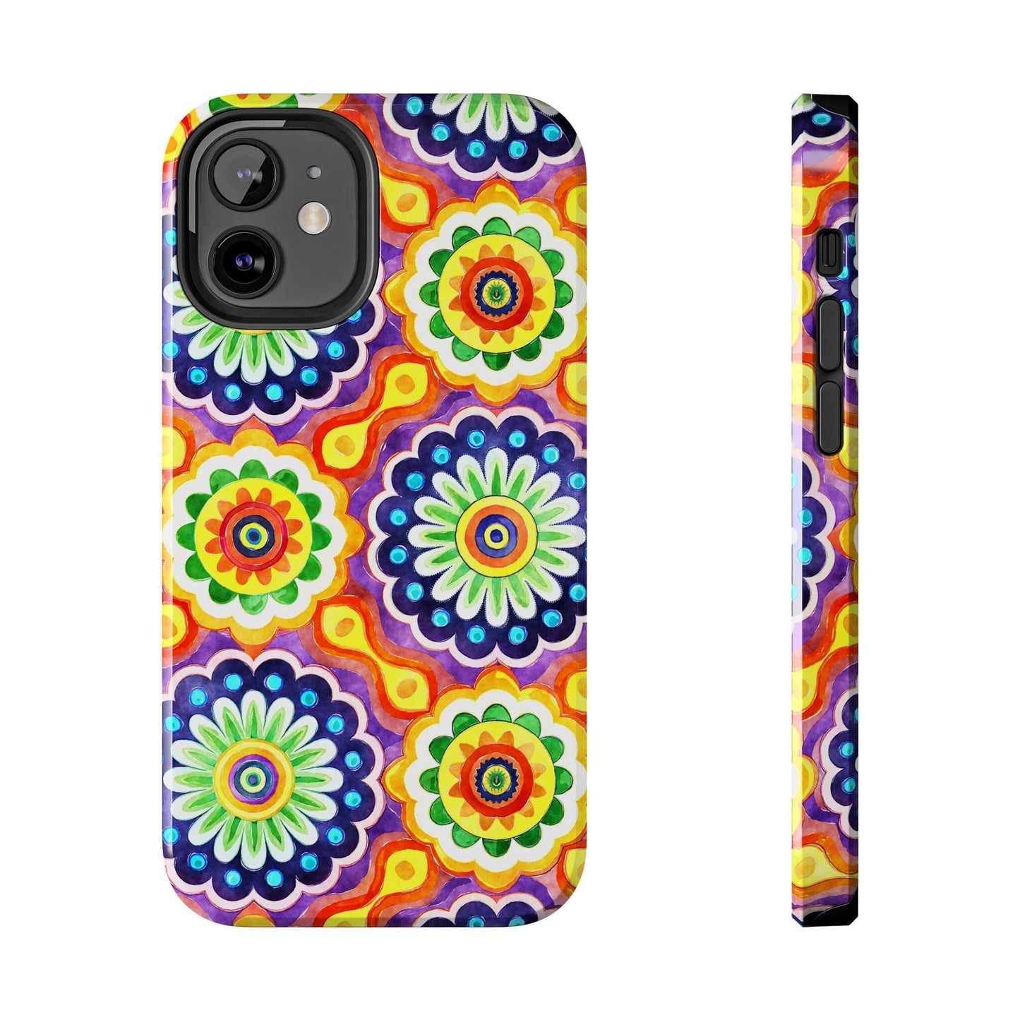 Rainbow Mandala Phone Case • Designed to Fit Most iPhone and Samsung Models Phone Case Printify iPhone 12 Mini