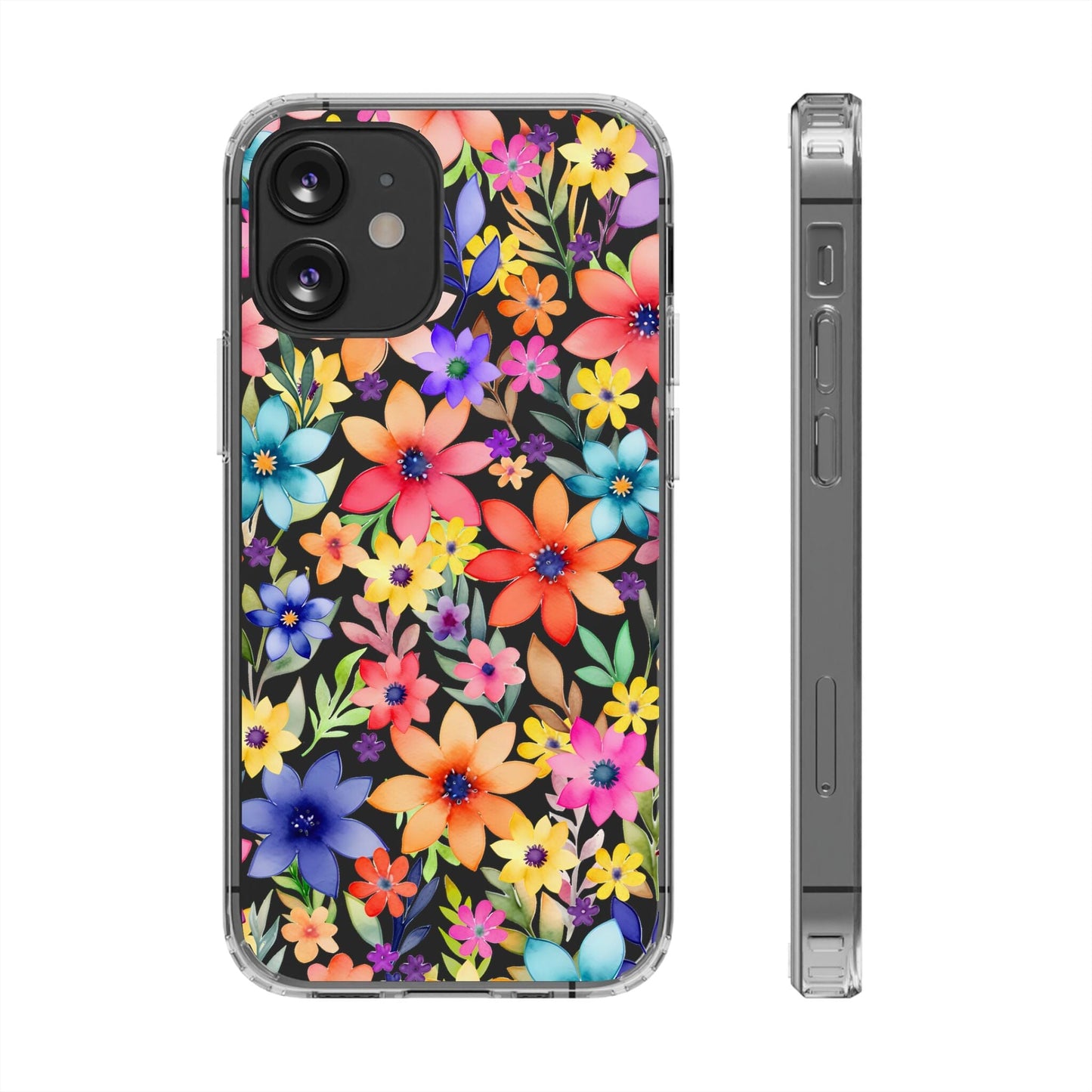 iPhone 16 Pro Case, Clear Phone Case, Flower Phone Case s24 Ultra Case, Cute Phonecase, Coquette Phone Case Phone Case Printify iPhone 12 Mini Without gift packaging