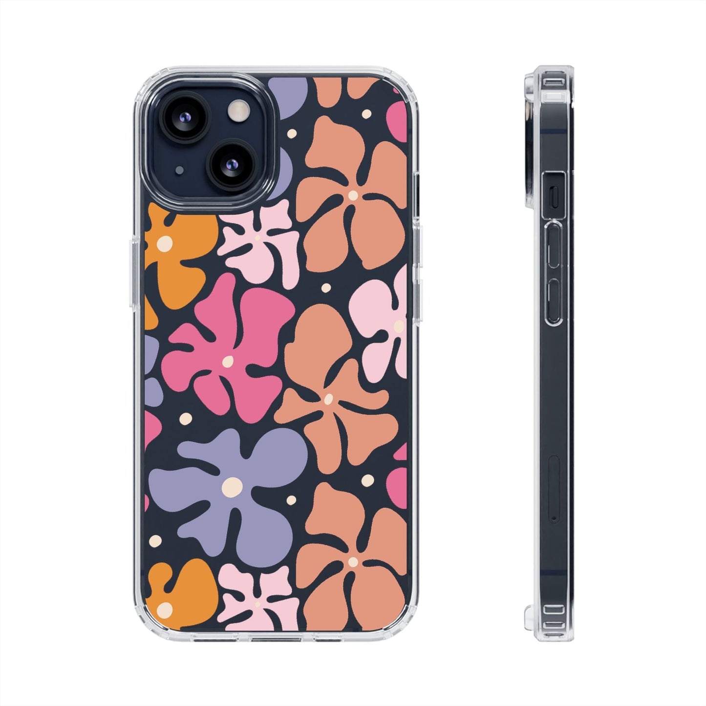 Coconut Girl Clear Phone Cases • Hibiscus Flower Phone Cases fit most iPhone and Samsung Phones Phone Case Printify iPhone 13 Without gift packaging
