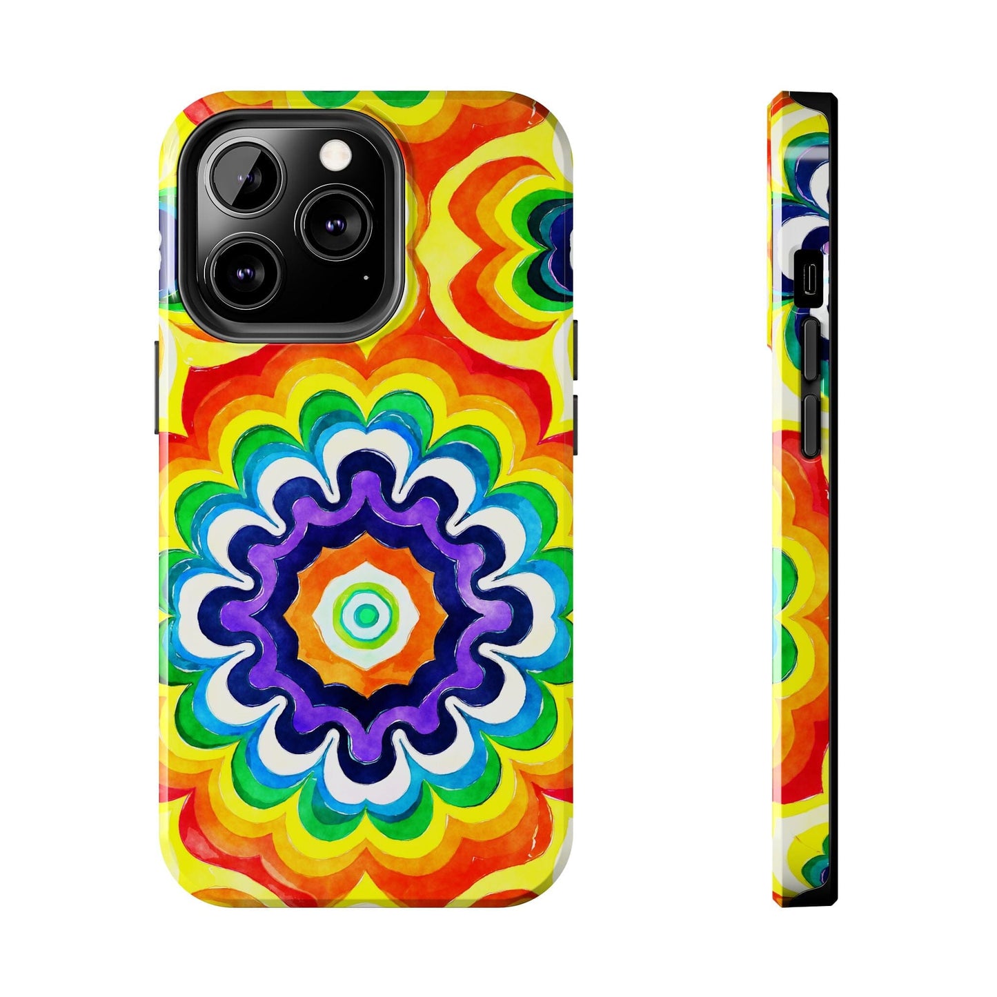 Vibrant Mandala Phone Case • Designed to Fit Most iPhone and Samsung Models Phone Case Printify iPhone 13 Pro
