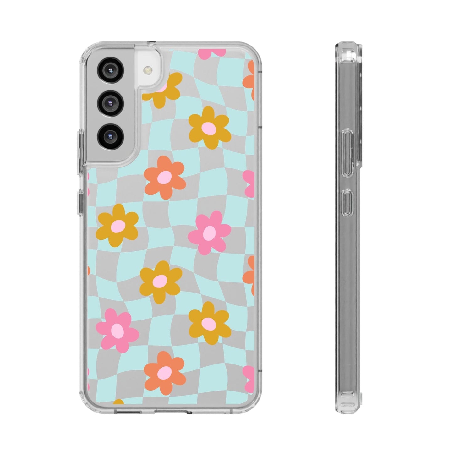 Cute Coconut Girl iPhone Cases • Colorful Floral Clear Phone Case Designed to fit Most iPhone and Samsung Models Phone Case Printify Samsung Galaxy S22 Plus Without gift packaging