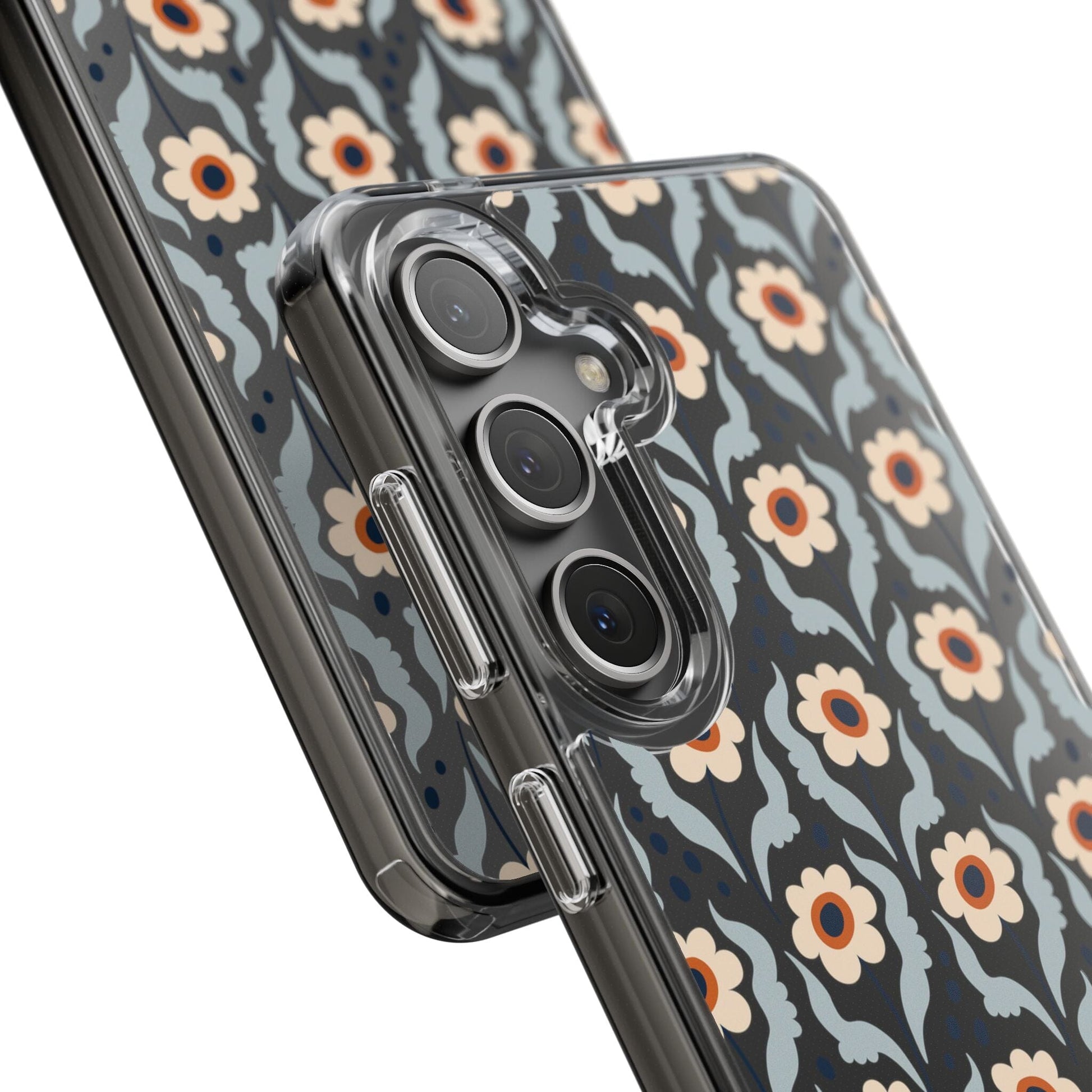 Retro Daisies Clear Phone Case • Designed to fit Most iPhone and Samsung Phones Phone Case Printify