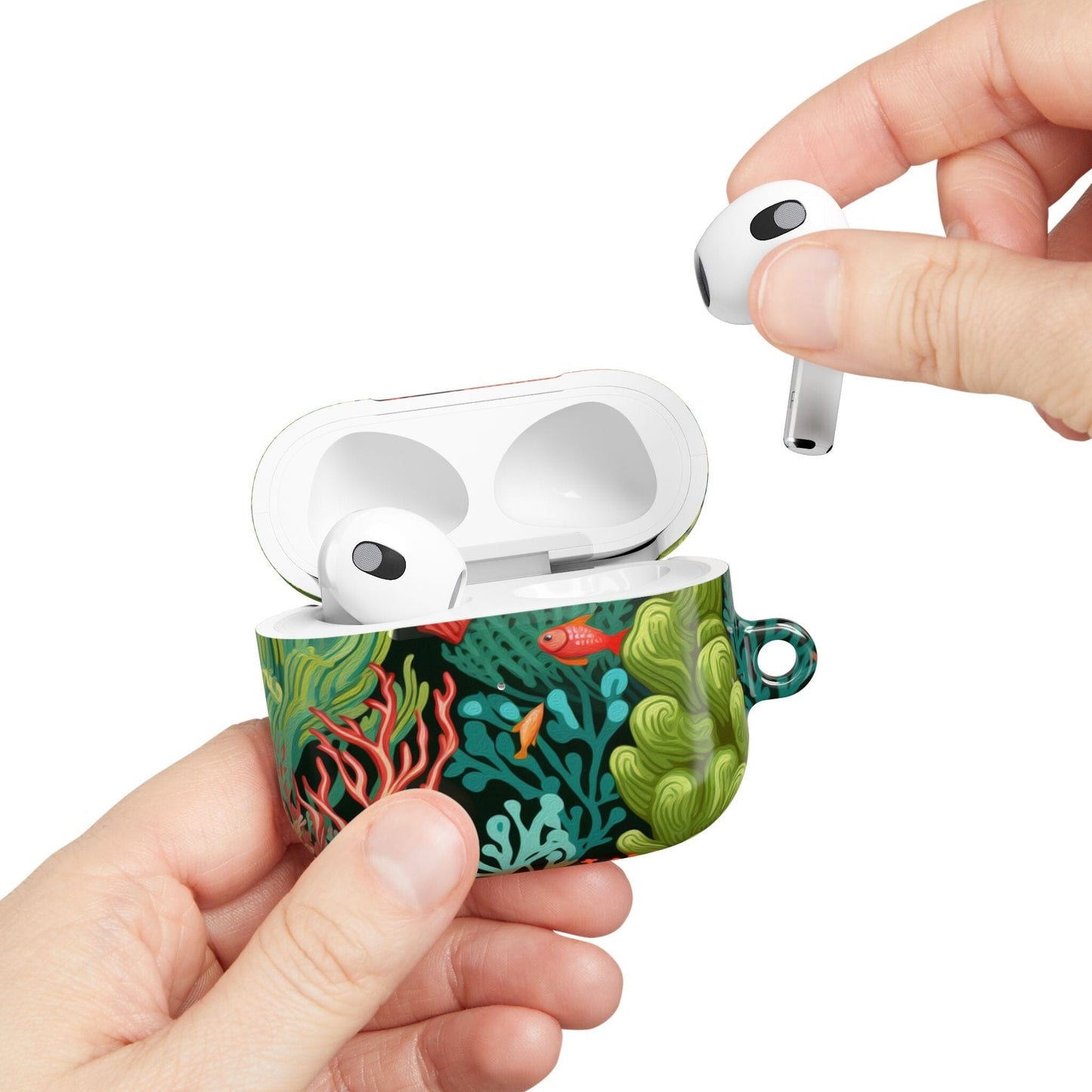 Coral Reef AirPods Case, Ocean Inspired Ear Bud Cover • Cute Phone Accessories Accessories Printify