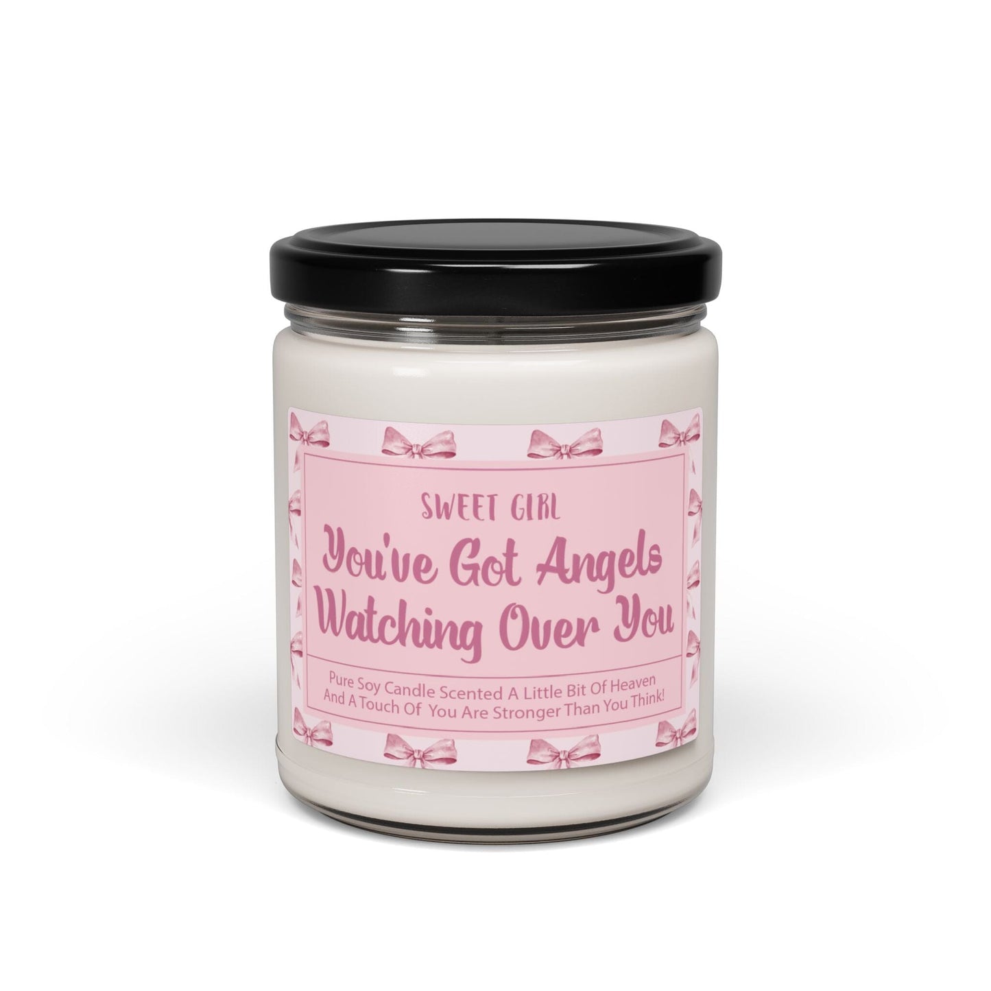 Coquette Inspirational Quotes Candle ~ Positivity Sayings Pink Bow Candles, Teenage Girl Gifts Home Decor Printify