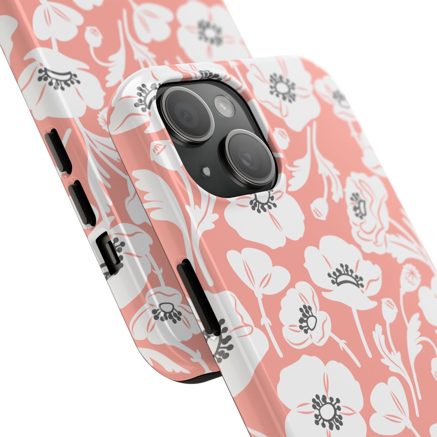 Pop-Art Poppies Floral Phone Case • Tough Case Designed to Fit Most iPhone and Samsung Models Phone Case Printify iPhone 15