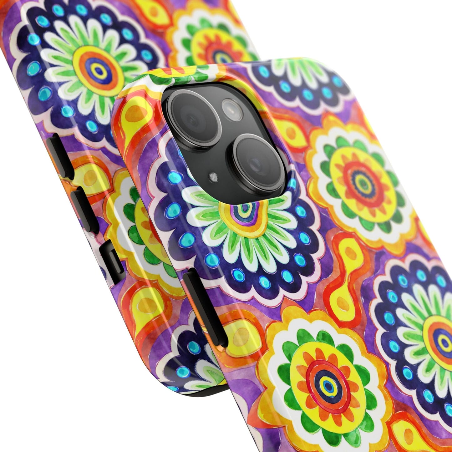 Rainbow Mandala Phone Case • Designed to Fit Most iPhone and Samsung Models Phone Case Printify