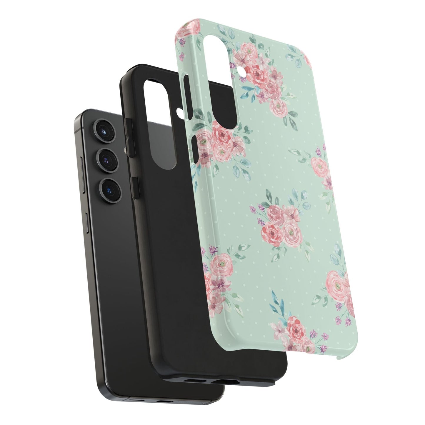 Green Floral Phone Case, Summer Flower Phonecases, Coquette Aesthetic iPhone Case for 15 14 13 12 Cell Phone Covers Phone Case Printify
